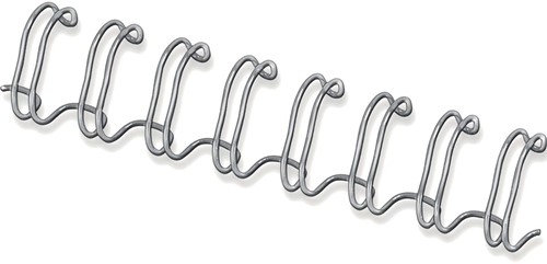 Fellowes peignes métalliques, boîte de 100 pièces, 12 mm, argent 100 Stuk