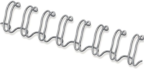 Fellowes peignes métalliques, boîte de 100 pièces, 14 mm, argent