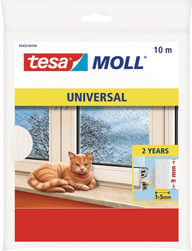 Tesa Moll Universal coupe-vent, 10 m x 9 mm, blanc