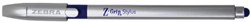 ZEBRA Z-grip stylo-stylus, encre bleu, corps argent
