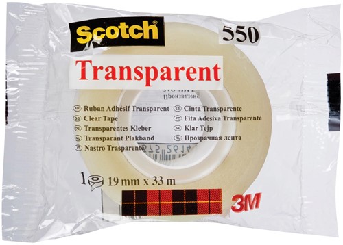 Scotch ruban adhésif transparent 550, ft 19 mm x 33 m 1 Stuk