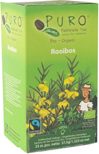 Puro Bio thé, rooibos, du commerce équitable, paquet de 25 sachets