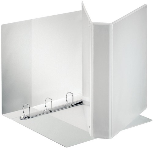 Esselte classeur personnalisable PP pour ft A4 maxi dos de 6,3 cm, 4 anneaux en D de 40 mm, blanc 1 Stuk