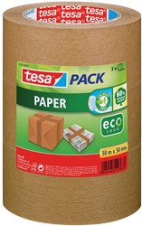 Tesa ruban adhésif Ecologique, papier craft, ft 50 mm x 50 m, brun, paquet de 3 pièces