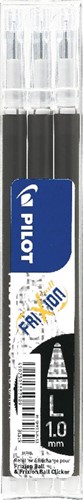 Pilot recharge stylo bille FriXion Ball/Clicker, noir, étui de 3 pièces