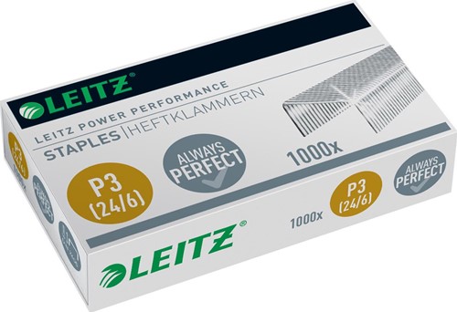 Leitz agrafes, 24/6, boîte de 1000 agrafes 1000 Stuk