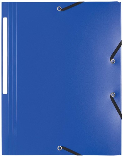 Exacompta chemise à rabats et élastiques A4, PP, bleu