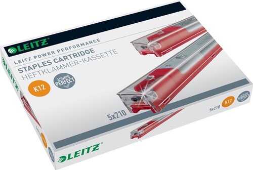 Leitz Power Performance K12 cartridge, 12mm pootlengte, 210 nietjes per cartridge 1050 Stuk
