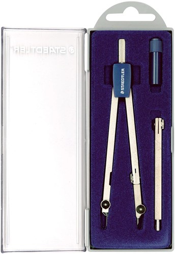 Staedtler compas Mars 559 Arco, coffret de 1 compas avec étui-mines et rallonge