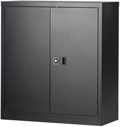 Bisley draaideurkast, ft 100 x 91,4 x 40 cm (h x b x d), 1 legbord, zwart