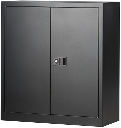 Bisley armoire à portes battantes, ft 100 x 91,4 x 40 cm (h x l x p), 1 tablette, noir