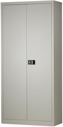 Bisley draaideurkast, ft 195 x 91 x 40 cm (h x b x d), 4 legborden, grijs