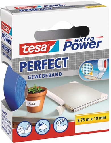 Tesa Extra Power Perfect, ft 19 mm x 2,75 m, bleu 1 Stuk