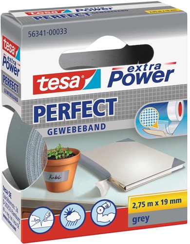 Tesa Extra Power Perfect, ft 19 mm x 2,75 m, gris