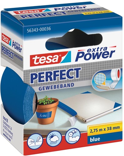 Tesa Extra Power Perfect, ft 38 mm x 2,75 m, bleu 1 Stuk