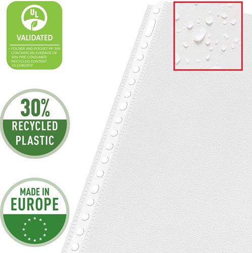 Pochette Esselte Quality A4, fabriquée à partir de 30 % de plastique recyclé pré-consommation 100 Stuk-1