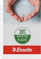 Pochette Esselte Quality A4, fabriquée à partir de 30 % de plastique recyclé pré-consommation 100 Stuk