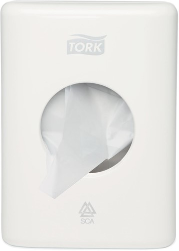Tork dispenser voor hygiënezakjes, wit, systeem B5