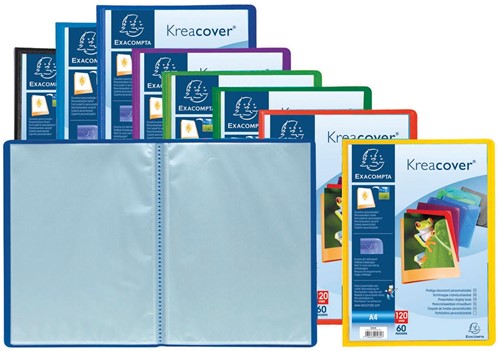 Kreacover Exacompta porte-vue A4                         crystal 60 pochettes