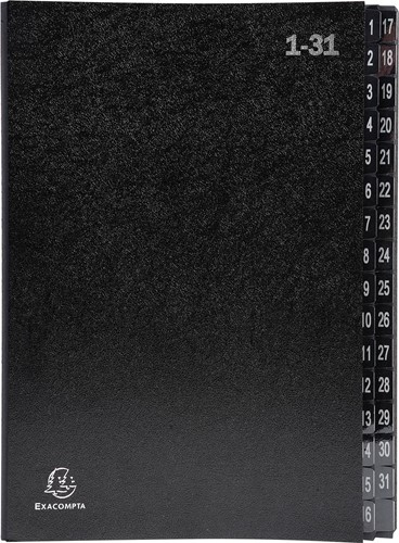 Exacompta trieur Ordonator 32 compartiments avec onglets 1-31, noir