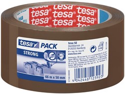 Tesa ruban adhésif d'emballage Strong, ft 50 mm x 66 m, en PP, brun 1 Stuk