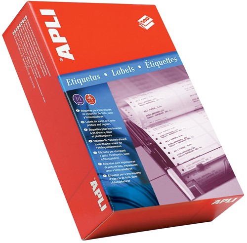 Apli etiketten op kettingpapier 1 rij ft 88,9 x 36 mm (b x h) doos van 4000 stuks, breedte vel: 114,3 mm