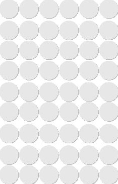 Apli étiquettes rondes en pochette diamètre 13 mm, blanc, 210 pièces, 35 par feuille (2661)