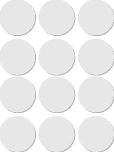 Apli étiquettes rondes en pochette diamètre 25 mm, blanc, 72 pièces, 12 par feuille (2664)