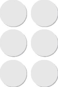 Apli étiquettes rondes en pochette diamètre 32 mm, blanc, 36 pièces, 6 par feuille (2665)