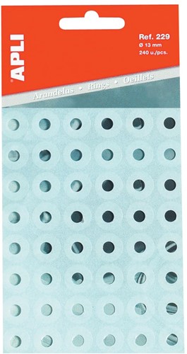 Apli oeillets de renforcement transparent, pochette de 240 pièces
