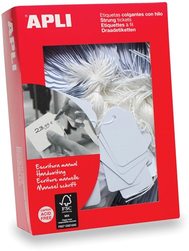 Apli draadetiketten ft 7 x 19 mm (b x h) (383), doos van 1.000 stuks 1000 Stuk