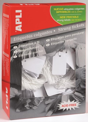 Apli draadetiketten ft 45 x 65 mm (b x h) (395), doos van 400 stuks 400 Stuk