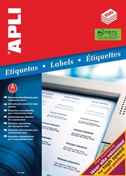 Apli étiquettes blanches ft 70 x 37 mm (l x h), 6.000 pièces, 24 par feuille (2520)