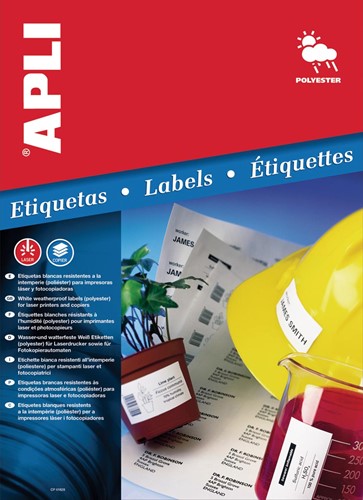 Apli étiquettes résistantes à l'humidité ft 64,6 x 33,8 mm (l x h), 480 pièces, 24 par feuille