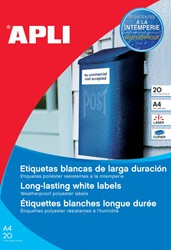 Apli étiquettes résistantes à l'humidité ft 210 x 297 mm (l x h), 20 pièces, 1 par feuille