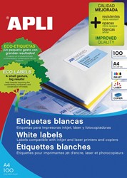 Apli étiquettes blanches ft 52,5 x 29,7 mm (l x h), 4.000 pièces, 40 par feuille (1286)