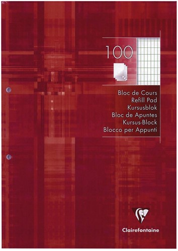 Clairefontaine bloc de cours, quadrillé, commercial