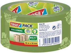 Tesapack eco & strong ecoLogo, ft 50 mm x 66 m, PVC, vert 1 Stuk
