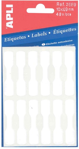 Apli étiquettes bijoux ft 10 x 49 mm (l x h), étui de 48 pièces, écrivable à main