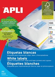 Apli étiquettes blanches ft 64 x 33,9 mm (l x h), 2.400 pièces, 24 par feuille (2409)