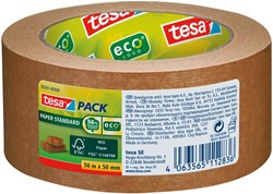 tesa ruban adhésif d'emballage Paper Standard, ft 50 mm x 50 m