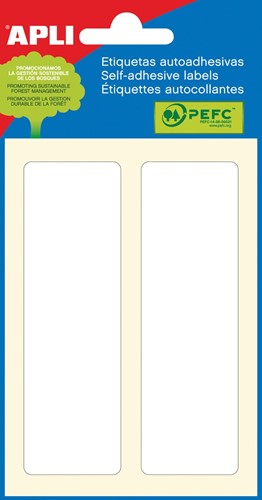 Apli witte etiketten ft 31 x 100 mm (b x h), 12 stuks, 2 per blad (2682)