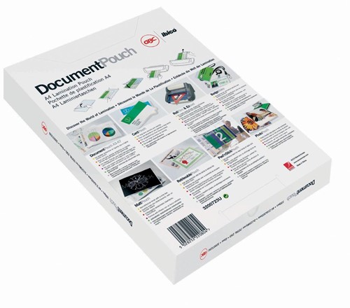 GBC Document pochette à plastifier ft A4, 160 micron (2 x 80 micron), paquet de 100 pièces