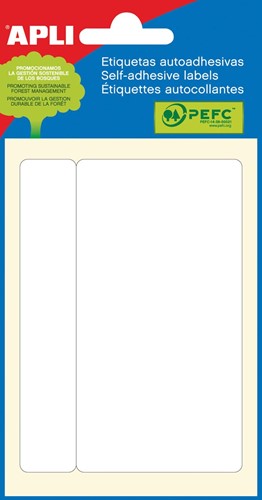 Apli étiquettes blanches ft 53 x 100 mm (l x h), 6 pièces, 1 par feuille (2687)