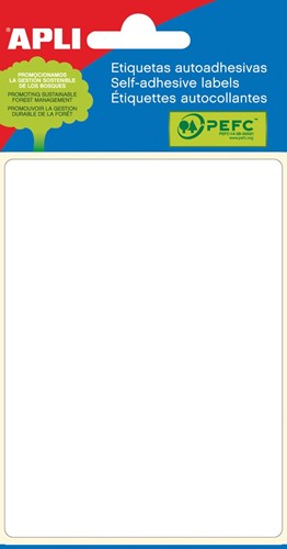 Apli étiquettes blanches ft 81 x 110 mm (l x h), 6 pièces, 1 par feuille (2688)