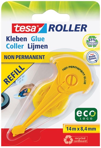 Tesa Roller navulling lijmroller niet-permanent ecoLogo, op blister
