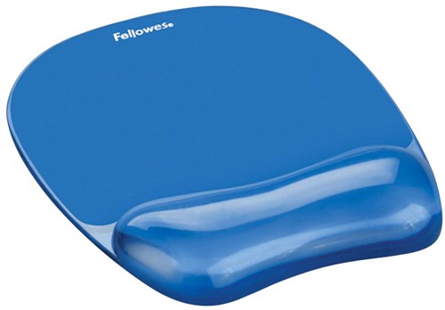 Fellowes Crystals Gel tapis souris avec repose-poignet, bleu 1 Stuk