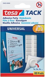 Tesa TACK Kneedgum, blister met 80 pads 80 Stuk