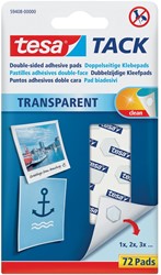 Tesa Tack kleefpads, blister met 72 pads 72 Stuk