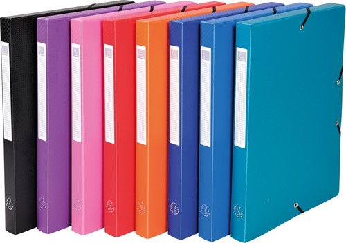 Exacompta elastobox rug van 2,5 cm                       geassorteerde kleuren